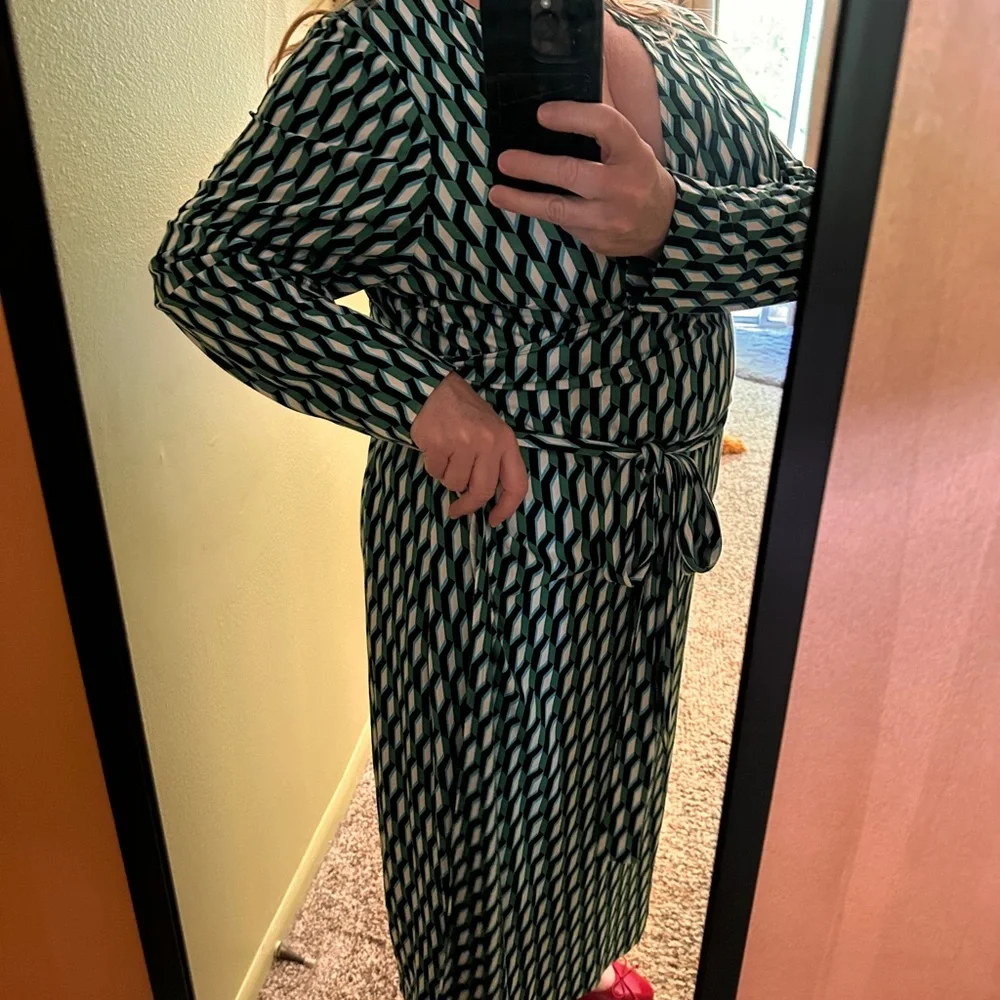 Diane Von Furstenberg for Target DVF x Target wrap dress 3X green - Picture 10 of 11